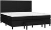 vidaXL Boxspringbett mit Matratze Stoff Schwarz 200x200 cm Bild 3