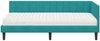 vidaXL Eckbettgestell mit Matratze mit Kopfteil 2 pcs Türkis Samt 3393906 Bild 5