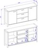 Kleines Wohnzimmer Sideboard ACCRA-83 in Taurus Eiche Nb. und schwarzem Gestell, B/H/T: ca. 180/91/41 cm Bild 5