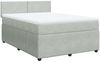 vidaXL Boxspringbett mit Matratze Hellgrau 140x190 cm Samt 3290028 Bild 3