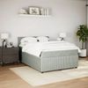 vidaXL Boxspringbett mit Matratze Hellgrau 140x190 cm Samt 3290028 Bild 5