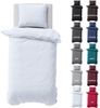 Visaggio Bettwäsche Baumwolle Uni Bettbezug Set Einfarbig 135x200, 155x220, Renforcé, 2 teilig, 100% Baumwolle mit Reißverschluss, moderne Bettbezug Set Bild 4