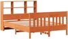 vidaXL Massivholzbett ohne Matratze Wachsbraun 140x200 cm Kiefernholz 3323223 Bild 3