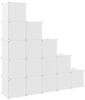 vidaXL Kinderschrank Modular mit 15 Würfeln Weiß PP 340575 Bild 5
