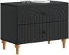 vidaXL Nachttisch Schwarz 62 x 34,5 x 48 cm Holzwerkstoff 894086 Bild 2