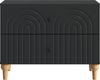 vidaXL Nachttisch Schwarz 62 x 34,5 x 48 cm Holzwerkstoff 894086 Bild 4