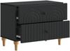 vidaXL Nachttisch Schwarz 62 x 34,5 x 48 cm Holzwerkstoff 894086 Bild 3