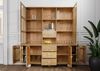 Buffet Mango 204x50x210 natur lackiert / Marmor weiß FLORENZ #125 Bild 3