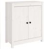 Sideboards 2 Stk. 70 x 35 x 80 cm Massivholz Kiefer Weiß Bild 4