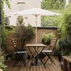 Sekey Sonnenschirm mit Kurbel und UV50+, knickbar, Aluminium creme / natur, 210 × 140 cm Bild 2