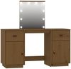 vidaXL Schminktisch, Massivholz Kiefer honigbraun, 95 x 50 x 134 cm Bild 2