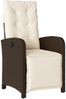 vidaXL Gartensessel mit Fußteil 2 Stk. Verstellbar Braun Poly Rattan 365194 Bild 4