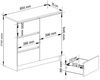 Milord FURNITURE Kommode mit 3 Schubladen 2 Einlegeböden und 1 Tür 80 cm breit, B80xH77xT35 Bild 4