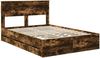 vidaXL Bettrahmen Geräucherte Eiche 140 x 190 cm Ingenieurs Holz 3409846 Bild 4