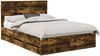 vidaXL Bettrahmen Geräucherte Eiche 140 x 190 cm Ingenieurs Holz 3409846 Bild 2