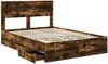 vidaXL Bettrahmen Geräucherte Eiche 140 x 190 cm Ingenieurs Holz 3409846 Bild 5