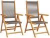 vidaXL Gartenstühle 2 Stk. Grau Massivholz Akazie und Polypropylen 367655 Bild 2