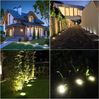 oyajia LED Gartenstrahler 8x Solarleuchte LED-Außenleuchte, IP65 Wasserdichte LED-Wegeleuchten, LED fest integriert, Kaltweiß, 8 LEDs Solar Bodenleuchte,Außen Solarleuchte,für Garten Rasen Hof Bild 4