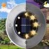 oyajia LED Gartenstrahler 8x Solarleuchte LED-Außenleuchte, IP65 Wasserdichte LED-Wegeleuchten, LED fest integriert, Kaltweiß, 8 LEDs Solar Bodenleuchte,Außen Solarleuchte,für Garten Rasen Hof Bild 3