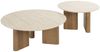 KAWOLA Couchtisch PRETO Set 2-tlg. Keramik weiß rund 30 x 76 x 76 cm Bild 3