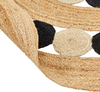 Teppich Jute beige schwarz ⌀ 140 cm Kurzflor HOVIT Bild 5