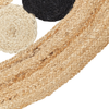 Teppich Jute beige schwarz ⌀ 140 cm Kurzflor HOVIT Bild 4