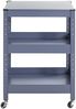 Servierwagen >55118< in blau, Metall - 50x75x32cm (BxHxT) Bild 3