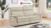 Vente-unique - ADELIO Sofa Leder Beige - B 95 cm x H 102 cm x L 210 cm Bild 3