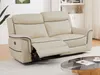 Vente-unique - ADELIO Sofa Leder Beige - B 95 cm x H 102 cm x L 210 cm Bild 5