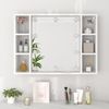 vidaXL Spiegelschrank mit LED Weiß 76x15x55 cm 808855 Bild 5