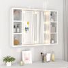 vidaXL Spiegelschrank mit LED Weiß 76x15x55 cm 808855 Bild 4