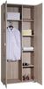 MOEBLO Kleiderschrank ELTO 05 (Flurschrak Drehtürenschrank mit Einlegeböden, Wohnzimmerschrank 2-türig Schrank Gaderobe Drehtüren) - (BxHxT): 85 x 195 x 34 cm Bild 3