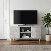 vidaXL TV-Schränk 102 x 34,5 x 50 cm Betongrau Holzwerkstoff 895158 Bild 3