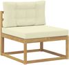 vidaXL Outdoor-Sofagarnitur mit Kissen 6 pcs Weiß und Creme 3386049 Bild 3
