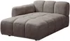 Vente-unique - CARLIVI Sofa Stoff Schokoladenbraun - B 170 cm x H 73 cm x L 396 cm Bild 2