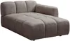 Vente-unique - CARLIVI Sofa Stoff Schokoladenbraun - B 170 cm x H 73 cm x L 396 cm Bild 3