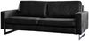 KAWOLA Sofa VILNIUS 2-Sitzer Lederfaserstoff schwarz 85 x 99 x 166 cm Bild 3