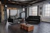 KAWOLA Sofa VILNIUS 2-Sitzer Lederfaserstoff schwarz 85 x 99 x 166 cm Bild 4