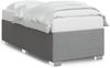 vidaXL Bettgestell ohne Matratze Hellgrau 90x200 cm Stoff 3284443 Bild 2