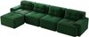 Sofa, 4‑Sitzer modular, Sitzfläche Sitztiefe 74 cm, Cordstoff Grün, boneless Cloud-Komfort,382x177x69 cm Bild 5