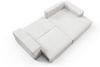 Ecksofa Schlafsofa CORUNIA XS Stoff Poso Altweiß Ottomane Rechts Bild 3