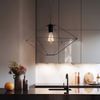 RGB LED Pendelleuchte, Metall schwarz, Käfig Design, H 110 cm Bild 4