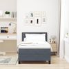 vidaXL LED Boxspringbett mit Matratze Dunkelgrau 90 x 190 cm Samt 3342555 Bild 4