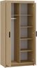 AX LIVING Geölte Eiche Kleiderschrank Storicos 2T 89,7cm Breite, 2 türiger Bild 3