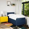vidaXL Boxspringbett mit Matratze Blau 90x190 cm Stoff 3289610 Bild 4