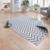 In- & Outdoor Wendeteppich Palma Blau Creme - 120x170x0,5cm Bild 4
