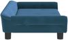 vidaxl Kindersofa 100 x 50 x 26 cm Samt, Blau Bild 4