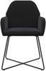 vidaXL Esszimmerstühle 4 pcs Samt (V) Schwarz 55 x 50 x 84 cm 3428378 Bild 3