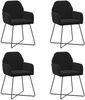 vidaXL Esszimmerstühle 4 pcs Samt (V) Schwarz 55 x 50 x 84 cm 3428378 Bild 2