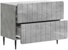 vidaXL Nachttisch Betongrau 62 x 34,5 x 49,5 cm Holzwerkstoff 894318 Bild 3